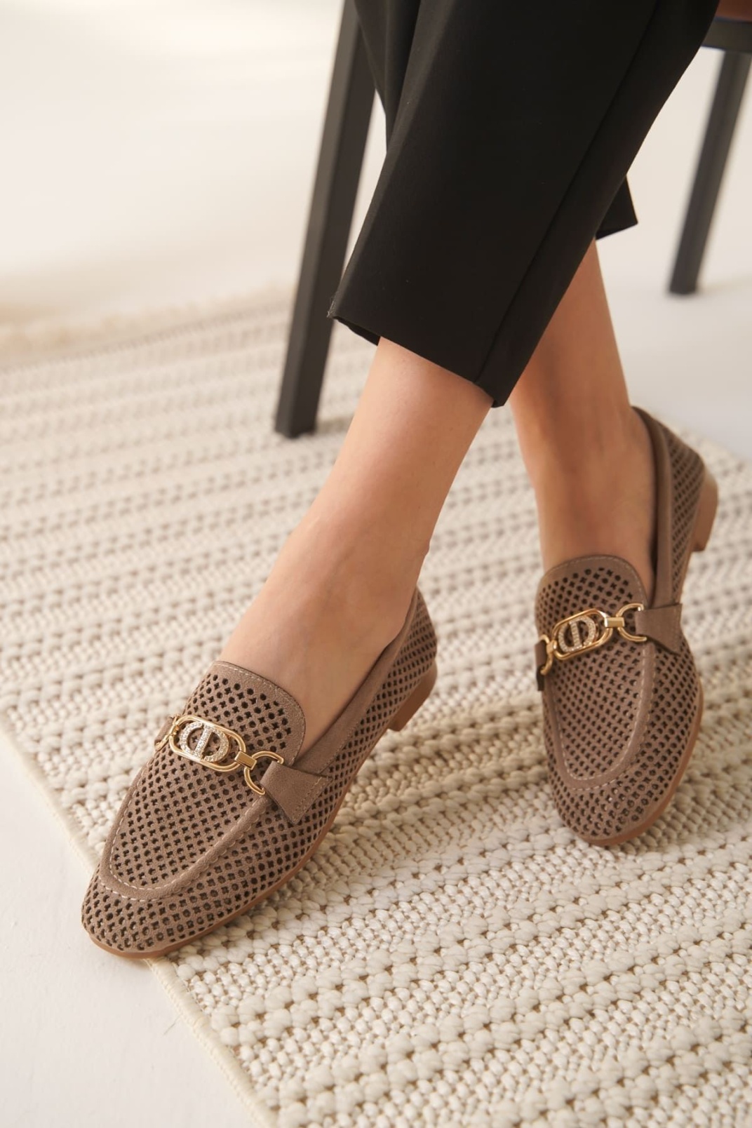 Kadın Süet Vizon Günlük Ayakkabı TR27MS02D