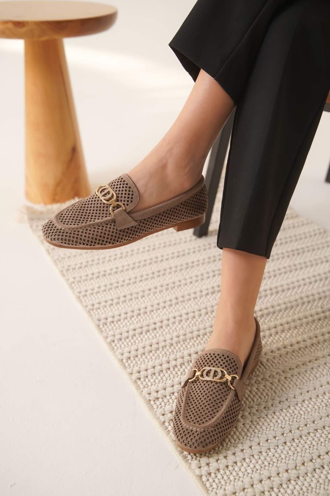 Kadın Süet Vizon Günlük Ayakkabı TR27MS02D