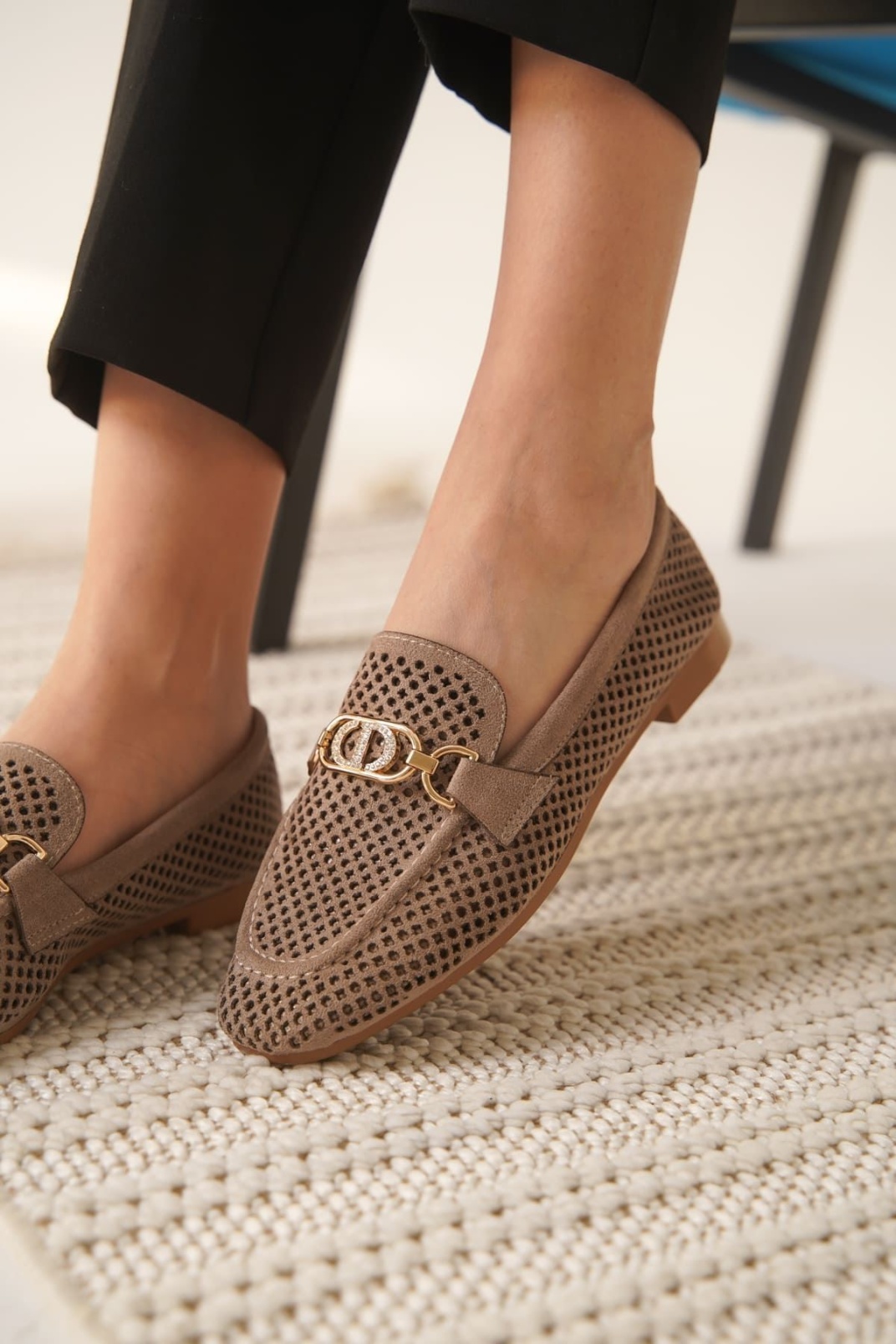 Kadın Süet Vizon Günlük Ayakkabı TR27MS02D