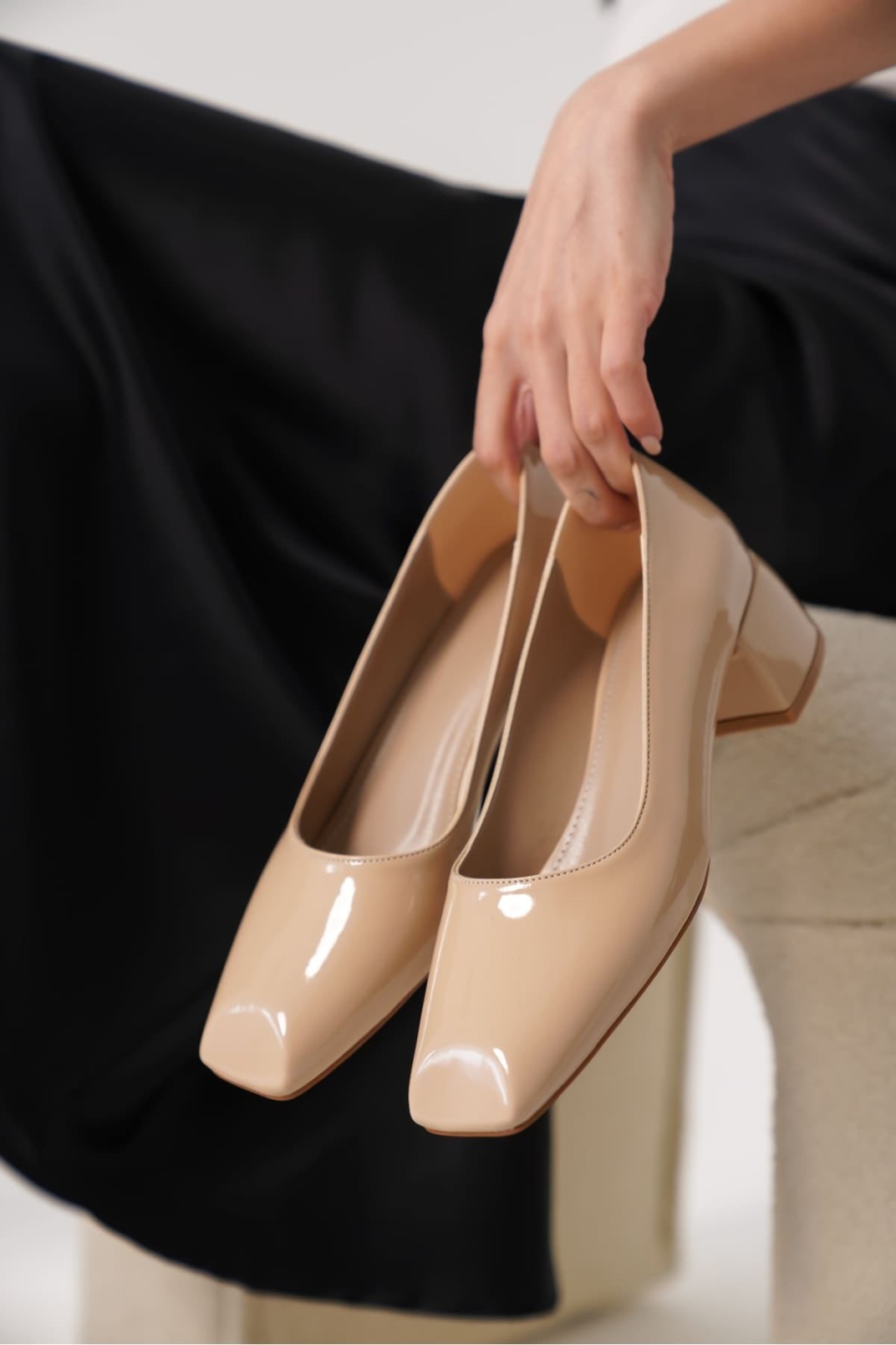 Nude Rugan Kadın Topuklu Ayakkabı TR18MS14B