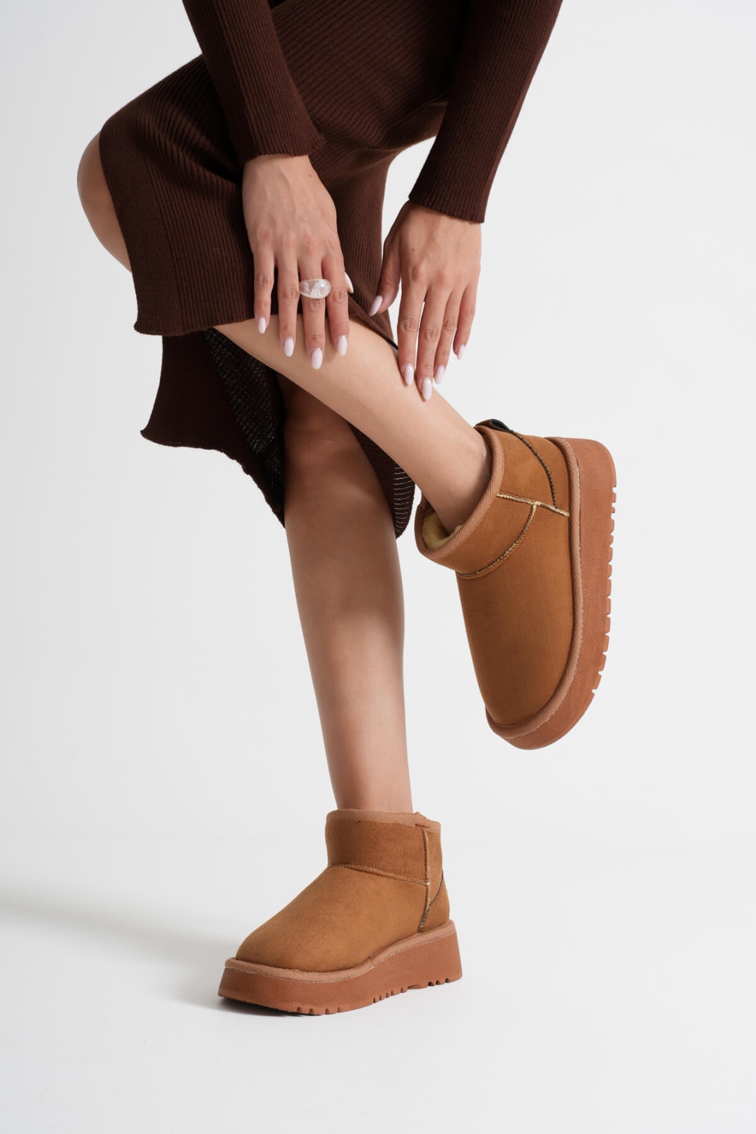 Alina Kadın Taba Kışlık Kürklü Bot