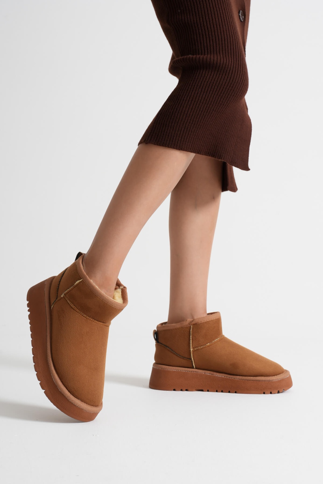 Alina Kadın Taba Kışlık Kürklü Bot