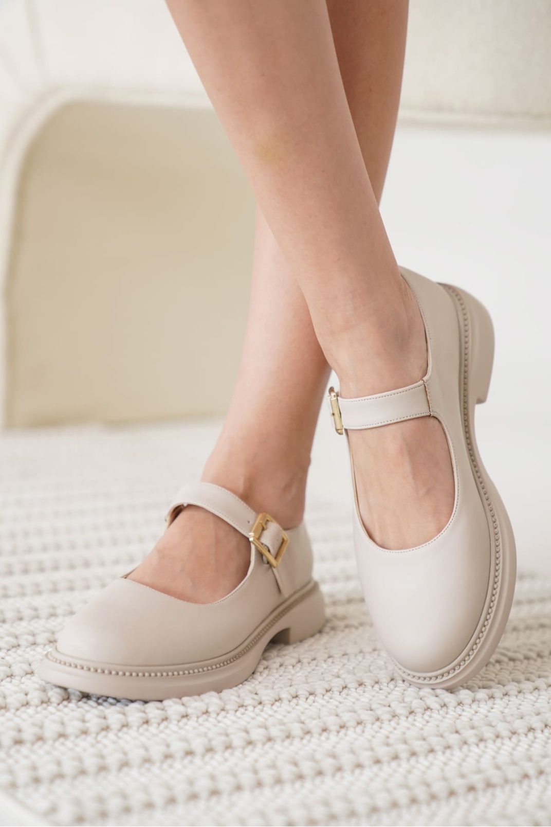 Bej Gunluk Mary Jane Ayakkabı TR09MS01E