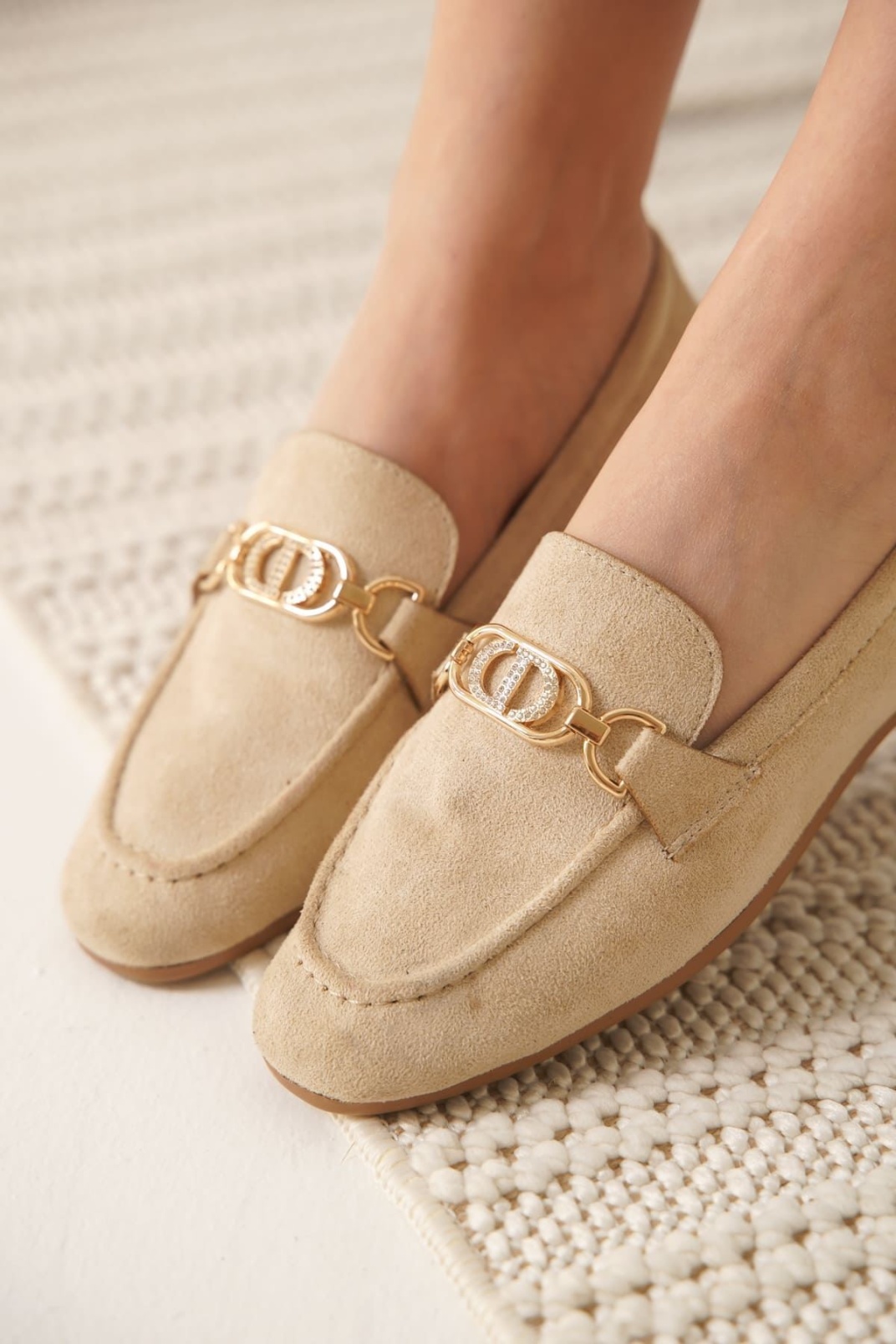 Kadın Süet Bej Günlük Ayakkabı TR27MS01B