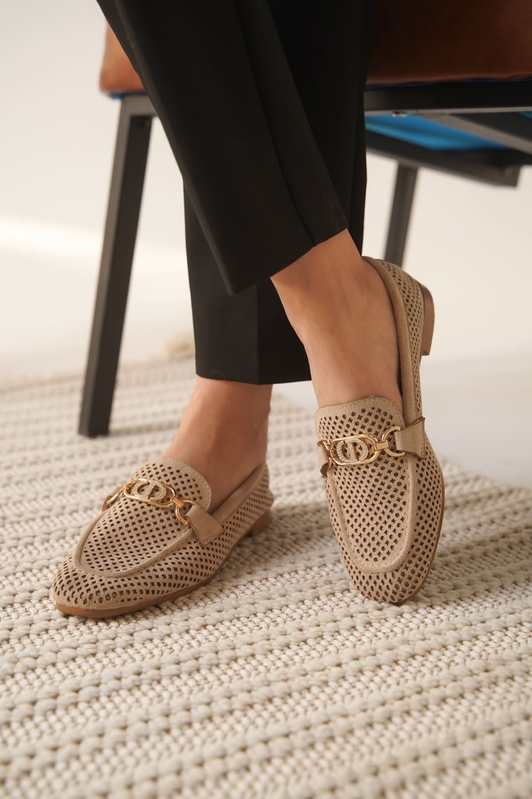 Kadın Süet Bej Günlük Ayakkabı TR27MS02B