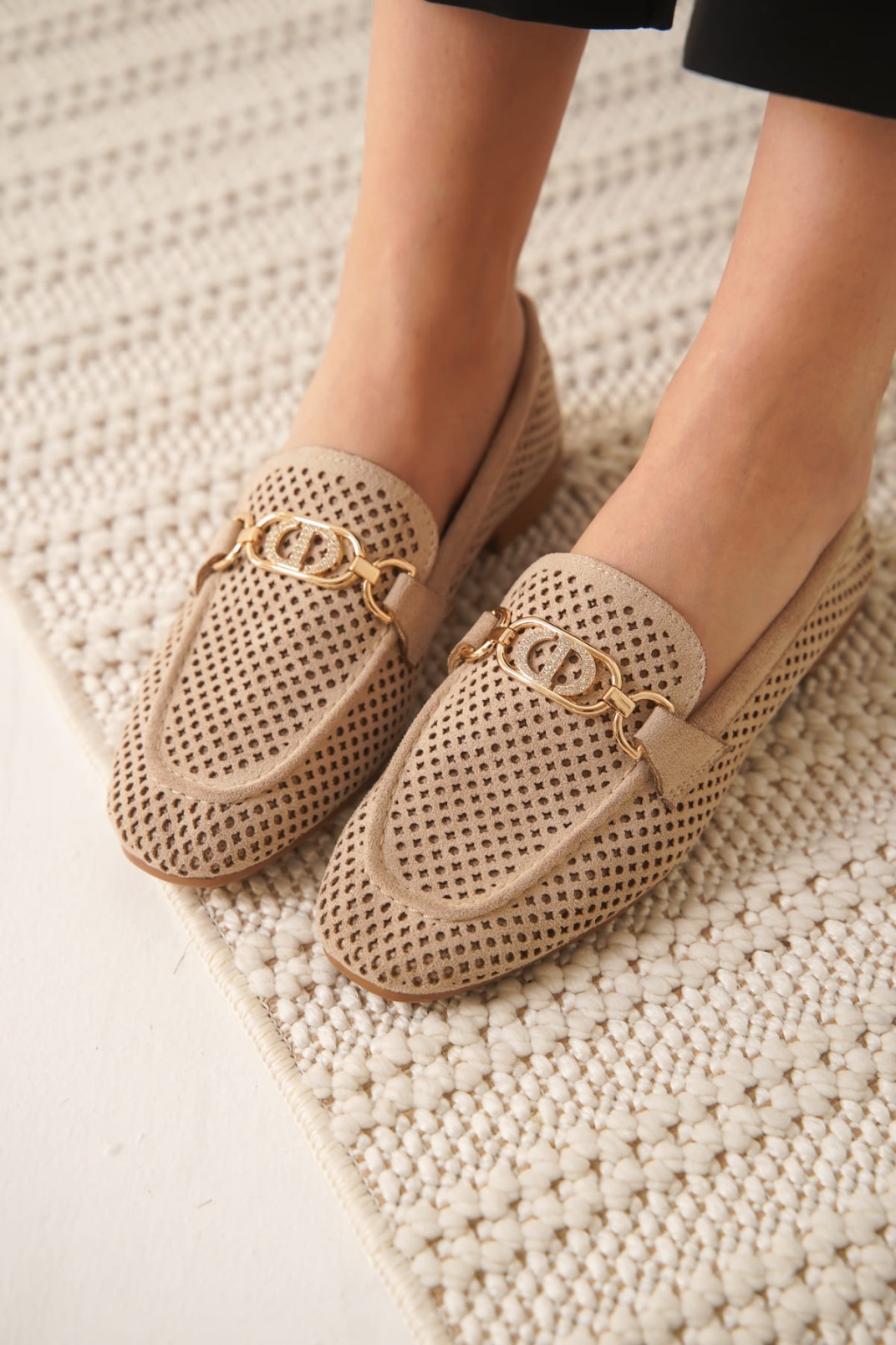 Kadın Süet Bej Günlük Ayakkabı TR27MS02B