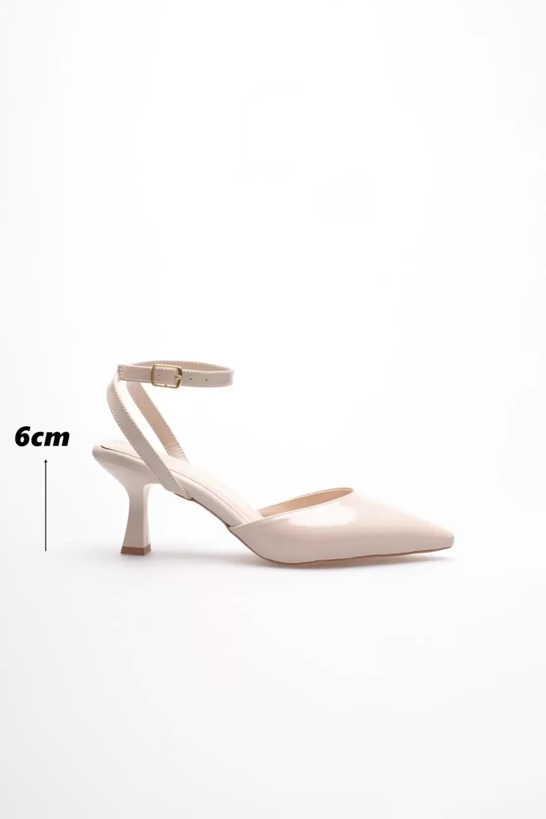 Kadın Bej Rugan Topuklu Ayakkabı TR03MS02C