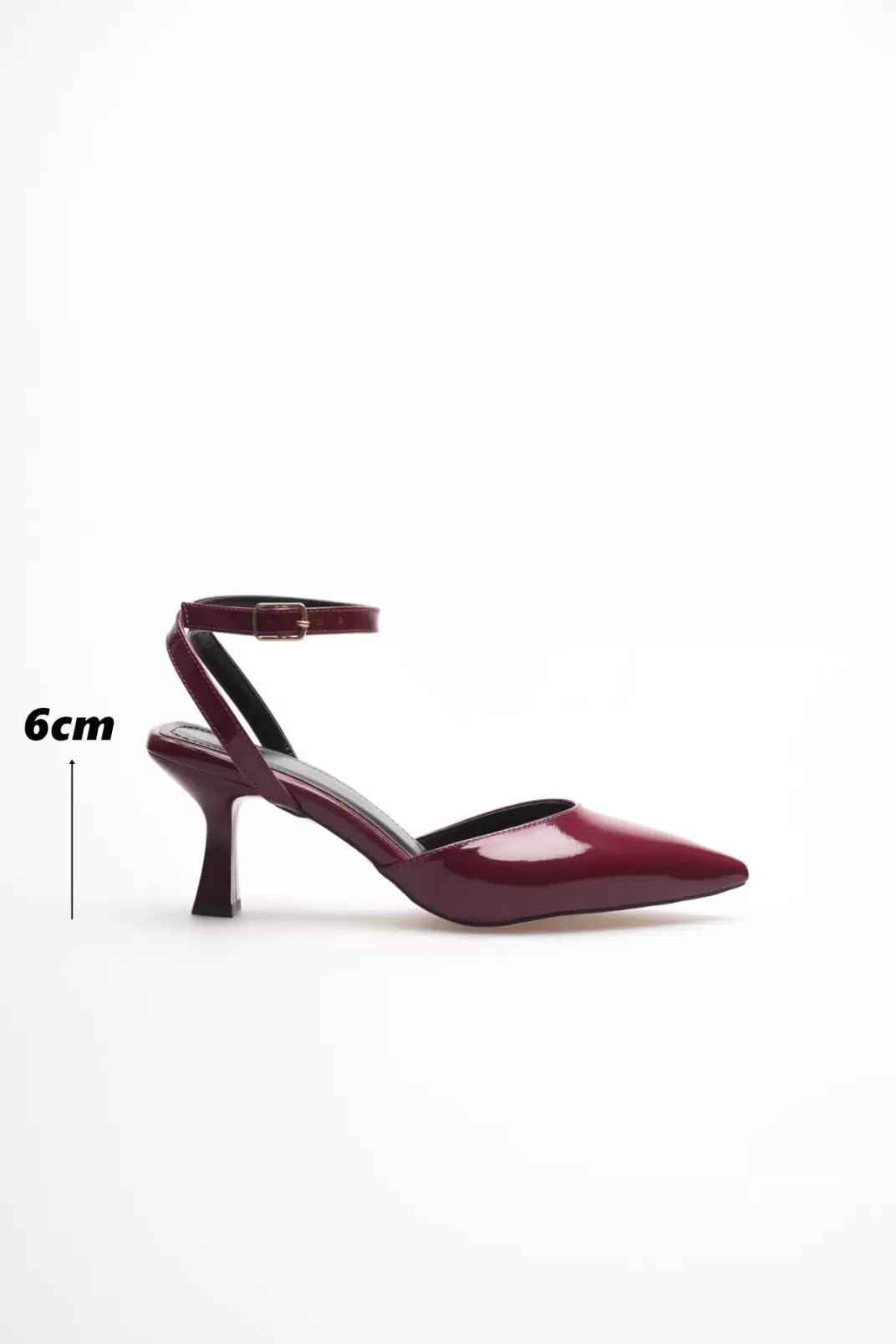 Kadın Bordo Rugan Topuklu Ayakkabı TR03MS02D
