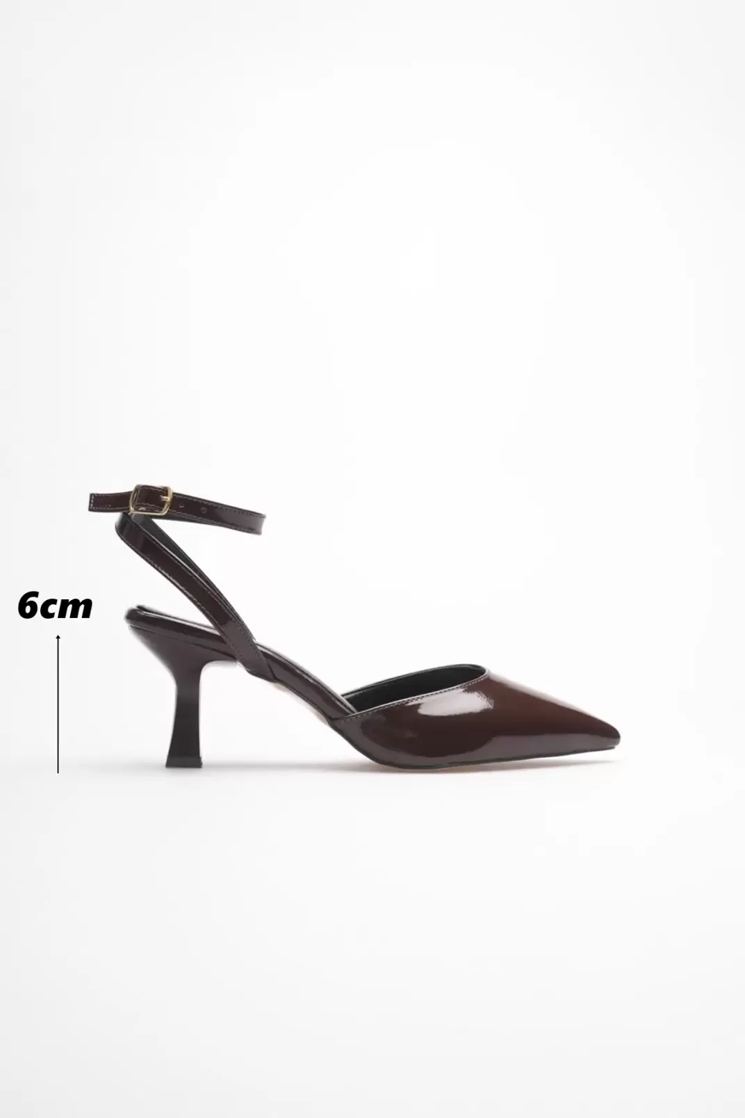 Acı Kahve Rugan Topuklu Ayakkabı TR03MS02E