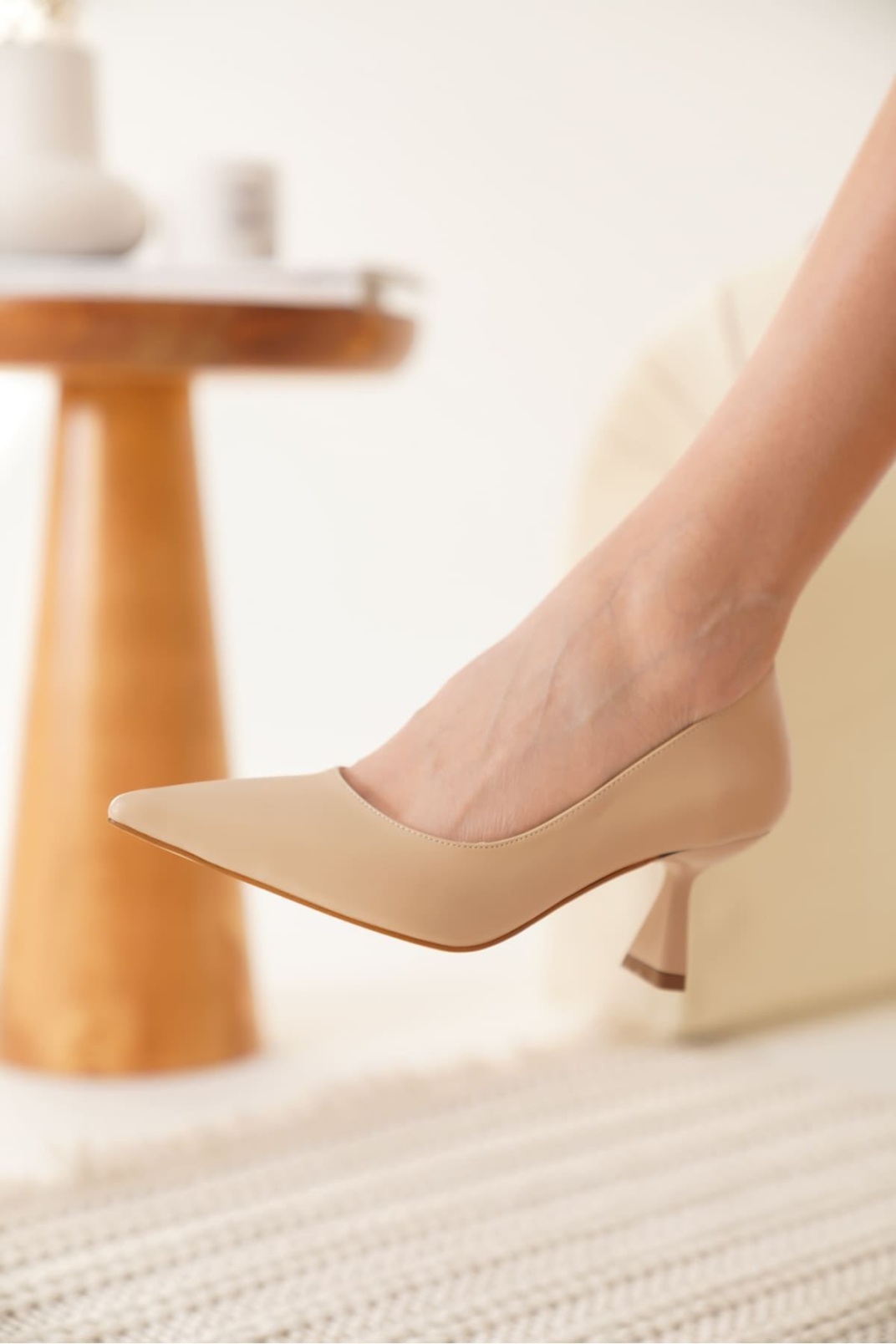 Kadın Nude Cilt Topuklu Ayakkabı TR08MS44B