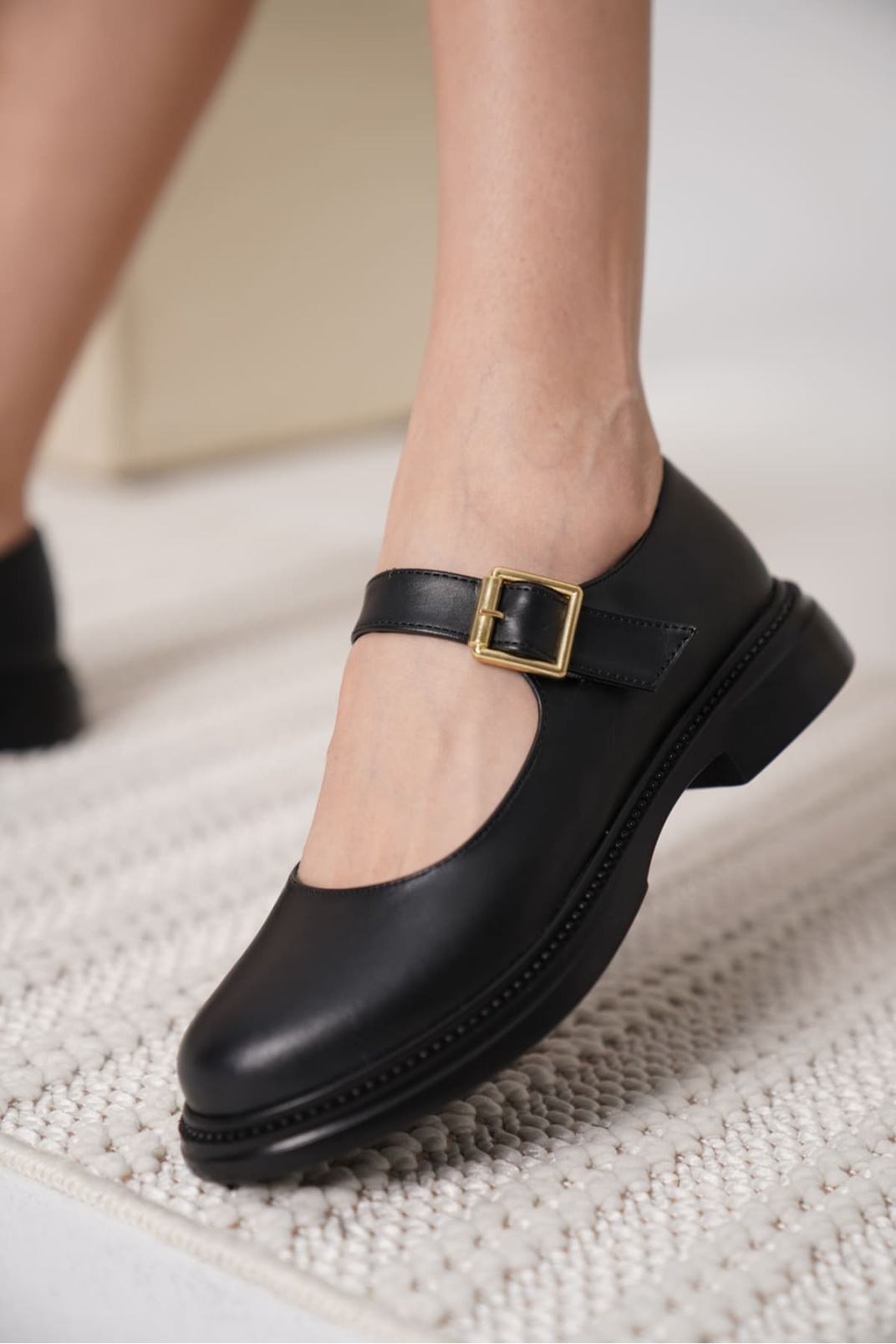 Siyah Gunluk Mary Jane Ayakkabı TR09MS01D