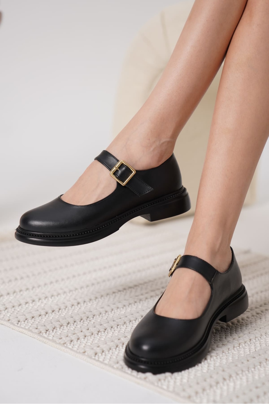 Siyah Gunluk Mary Jane Ayakkabı TR09MS01D