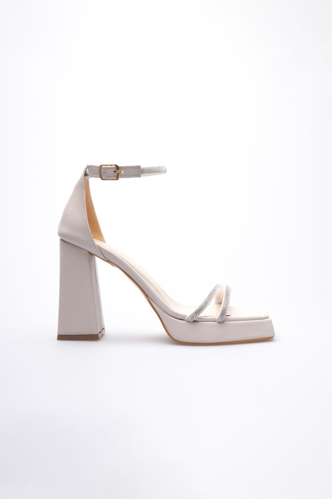 Kadın Bej Topuklu Sandalet TR12MY01D