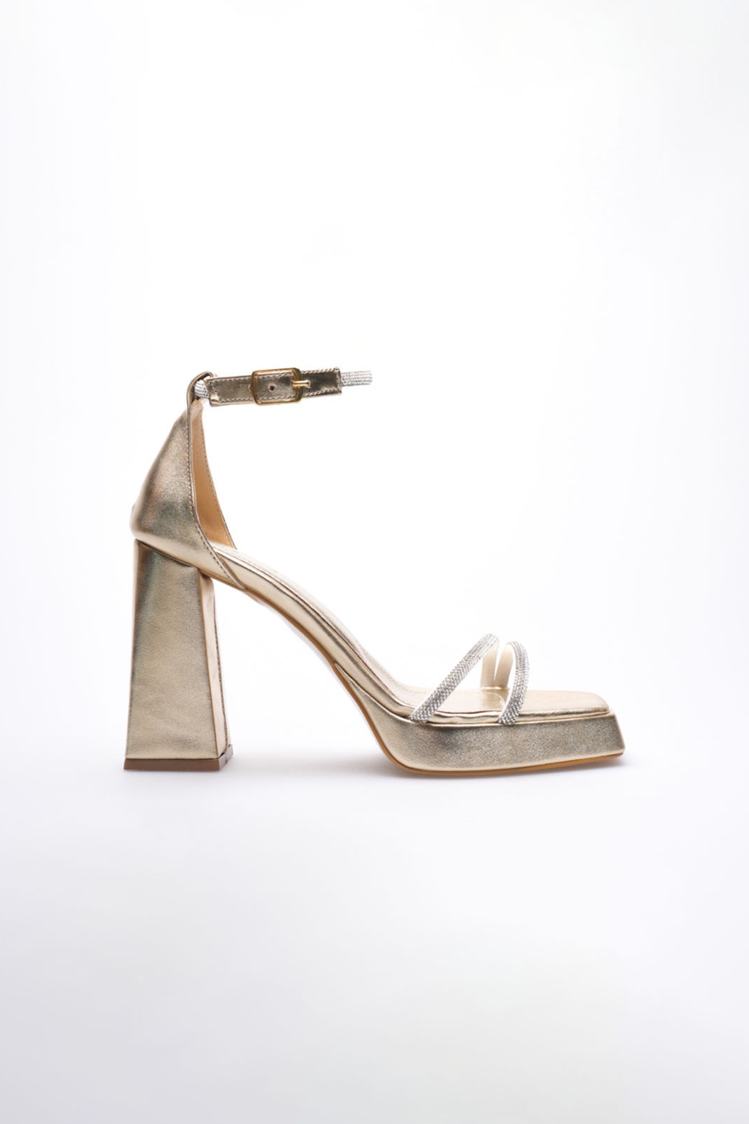 Kadın Altın Topuklu Sandalet TR12MY01F