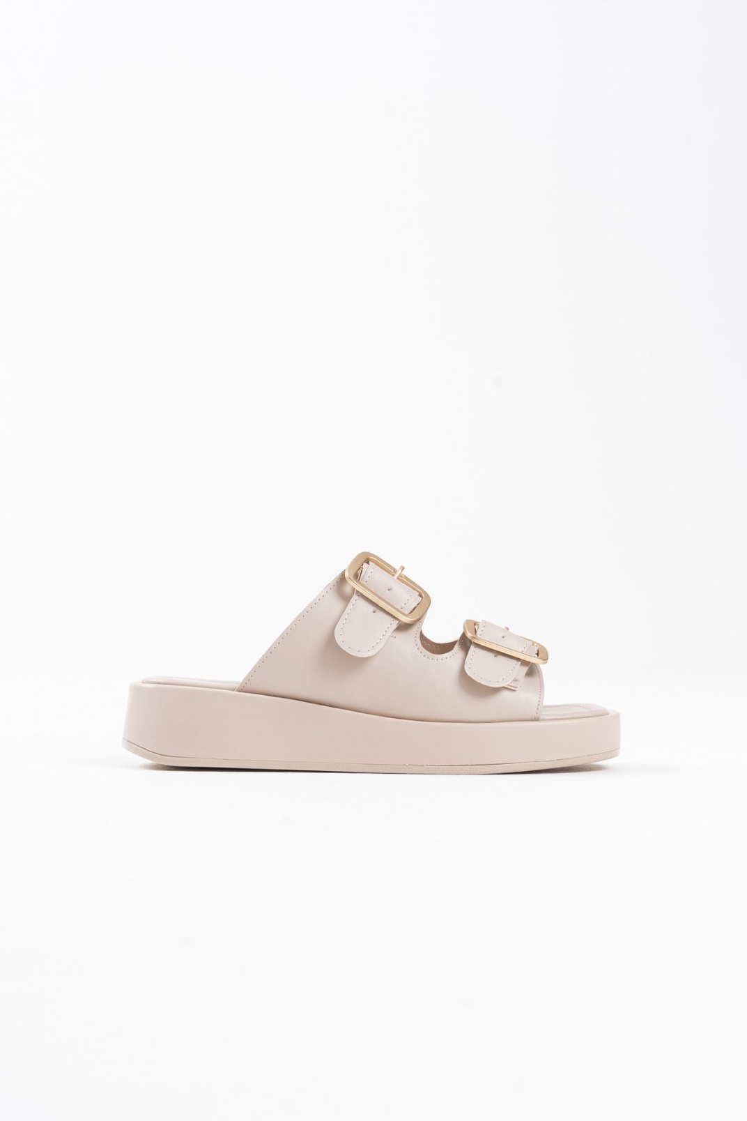 Bej Cilt Kadın Tokalı Terlik TR17MY01C