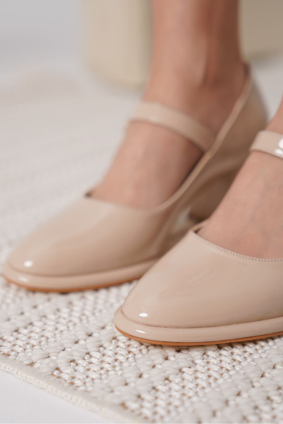 Nude Rugan Kadın Topuklu Ayakkabı TR18MS08B