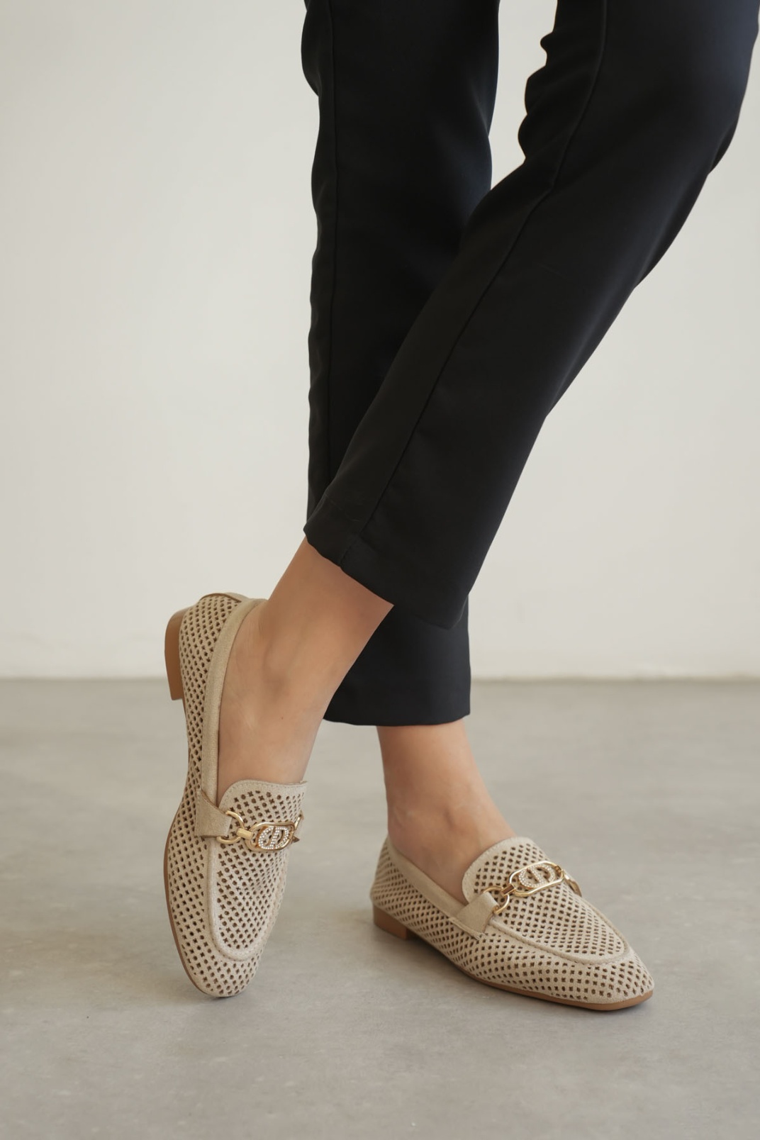 Kadın Süet Bej Günlük Ayakkabı TR27MS02B