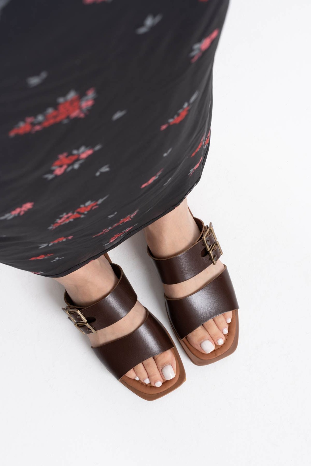 Acı Kahve Hakiki Deri Terlik TR31MY33D