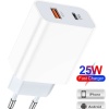 Techson T11-UC25 25W PD USB Ultra Turbo Fast Hızlı Qualcomm Quick Charge 3.0 Şarj Başlık Kafa