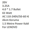 Sprange SR-L16 LENOVO 20V 3.25A 4.0*1.7mm 65W Laptop Adaptör Şarj Aleti