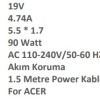 Sprange SR-L9 ACER 19V 4.74A 5.5*1.7mm 90W Laptop Adaptör Şarj Aleti