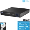 Avenir AV-TC04S 4 Kanal 5IN1 XMeye H.265 Full HD 1080P Hibrit DVR Kayıt Cihazı