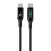 ixtech Ix-UC019 PD 100W Type-C to Type-C Dijital Göstergeli Şarj ve Data Kablosu