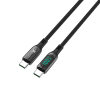 ixtech Ix-UC019 PD 100W Type-C to Type-C Dijital Göstergeli Şarj ve Data Kablosu