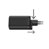 ixtech Ix-HC2 65W Type-C ve Usb Portlu Seyahat Tipi Hızlı Şarj Aleti