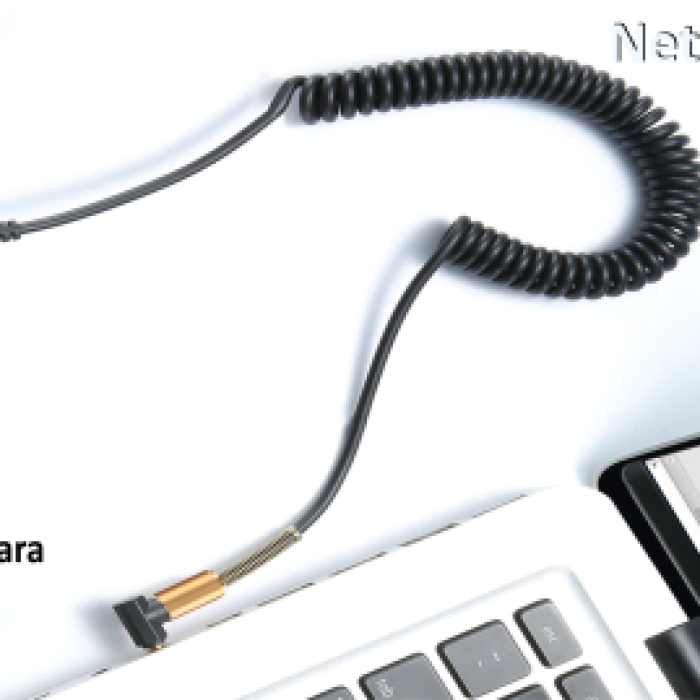 Concord C-807 1.8m Metre 3.5mm AUX L Spiral Ses Aktarım Kablosu