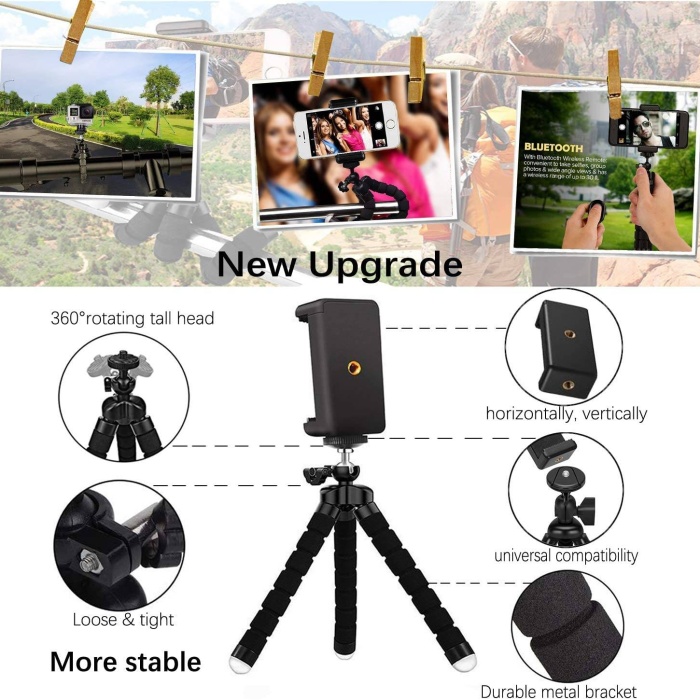 Concord T-1  Mini Esnek Çok Yönlü Ahtapot Tripod Stand