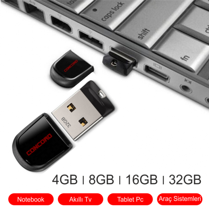 Concord C-UML16 16GB Mini Lite Usb Flash Bellek