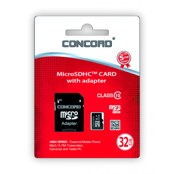 Concord C-M64 64GB High Speed Class 10 TF Kart + SD Adaptör Hafıza Kartı