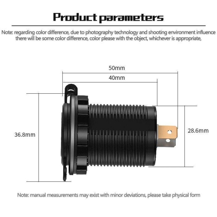 J-Tech CH-30 Hızlı Şarj QC 3.0 Su Geçirmez Usb Araç Şarj Soketi Çift USB
