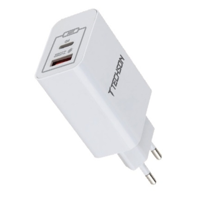 Techson T11-UC25 25W PD USB Ultra Turbo Fast Hızlı Qualcomm Quick Charge 3.0 Şarj Başlık Kafa