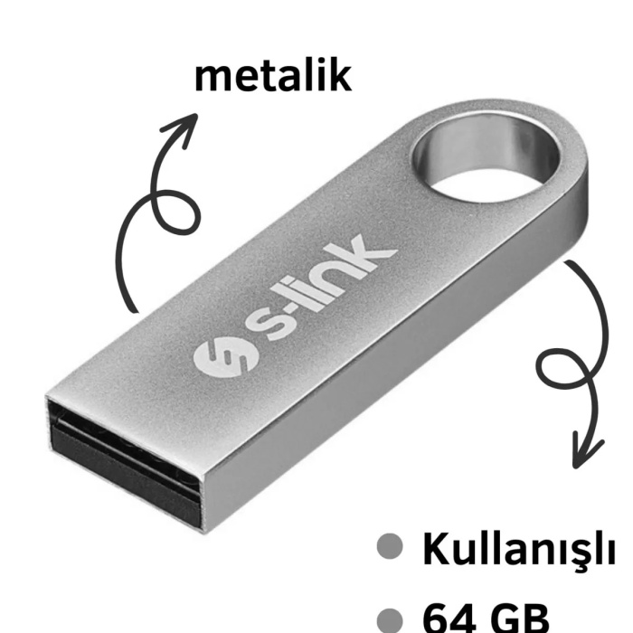 S-link SL-U264 64 GB USB 2.0 Flash Driver Bellek
