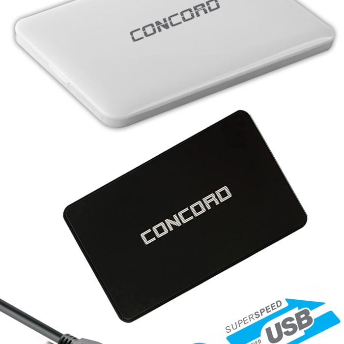 Concord C-855 USB 3.0 6Gbps 2.5 inch Sata SSD/HDD Harddisk Kutusu Beyaz