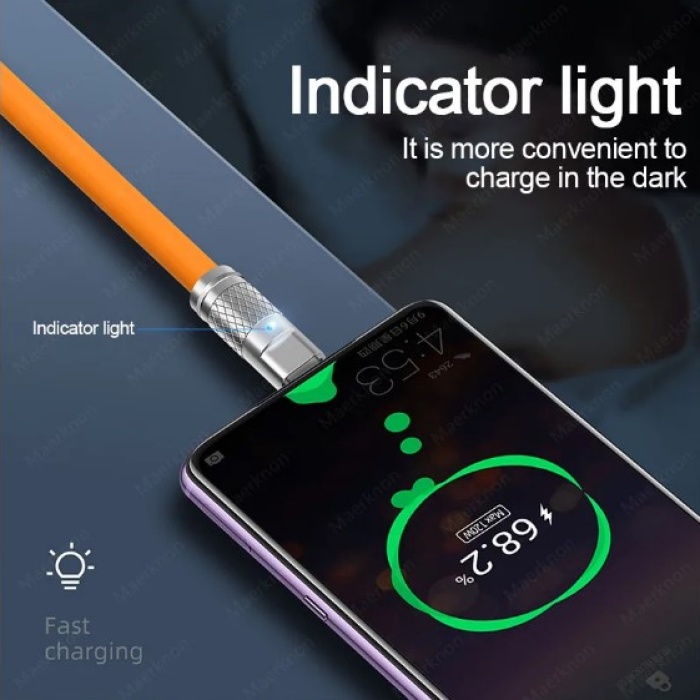 Platoon PL-8763 120W 6A Amper Type-C Xiaomi Huawei Samsung Oppo Uyumlu Hızlı Şarj ve Data Kablo 1MT