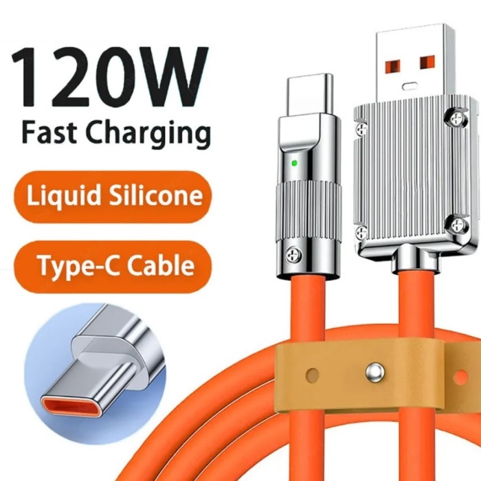 Platoon PL-8763 120W 6A Amper Type-C Xiaomi Huawei Samsung Oppo Uyumlu Hızlı Şarj ve Data Kablo 1MT