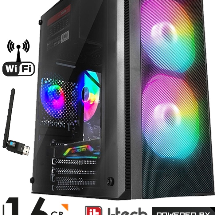 J-TECH R286 i3 2100 3.10Ghz 16GB RAM 256GB SSD WiFi Masaüstü Bilgisayar