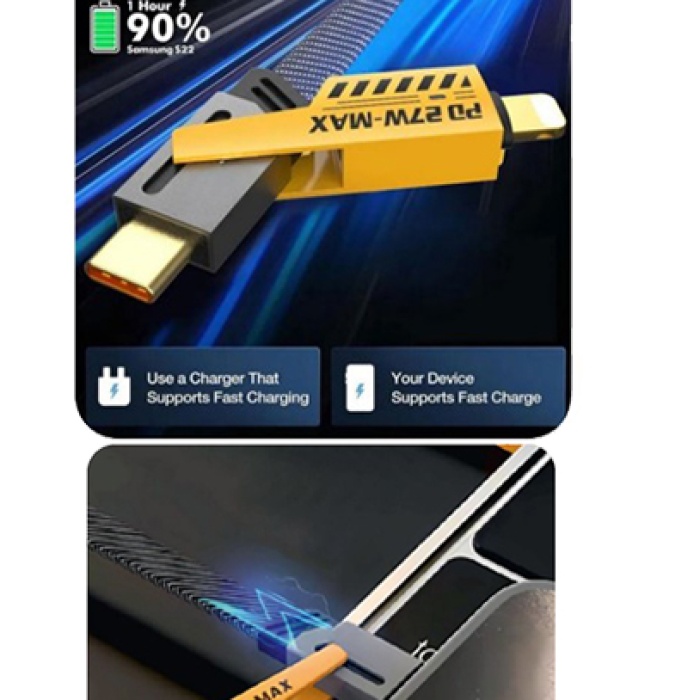 Sprange SR-C75 75W 4IN1 Android - iOS TYPE-C Lightning Hızlı Şarj 1 Metre Kablo