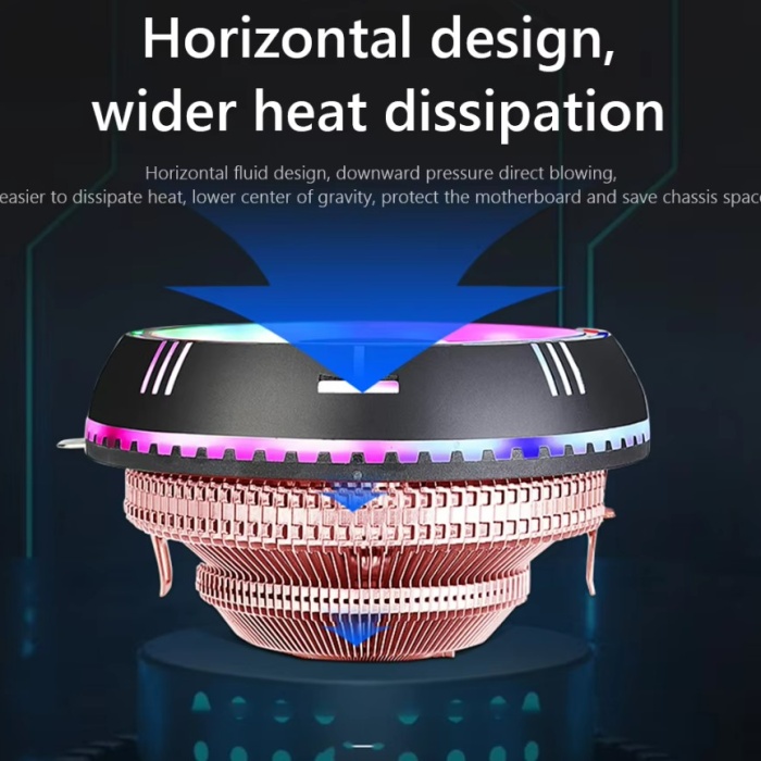 RGB CPU Cooler LGA 775 1150 1151 1155 1200 1700 FM2 AM3 AM3+ AM4 AMD/İNTEL Uyumlu İşlemci FAN