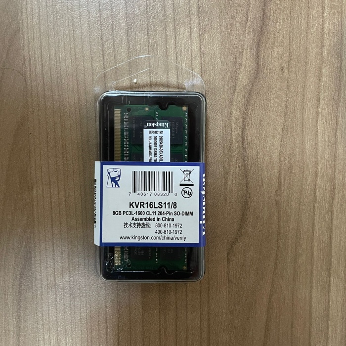 Kingston KVR16LS11/8 8GB 1600MHz DDR3 CL11 Notebook Laptop RAM -Kutulu
