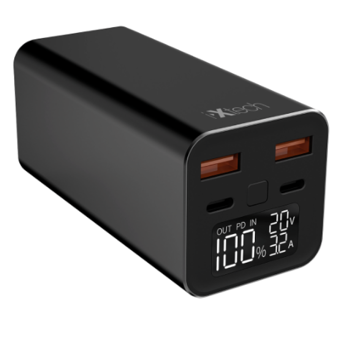 ixtech Ix-PB031 20.000 mAh 65W LCD Göstergeli Powerbank Taşınabilir Laptop Şarjı