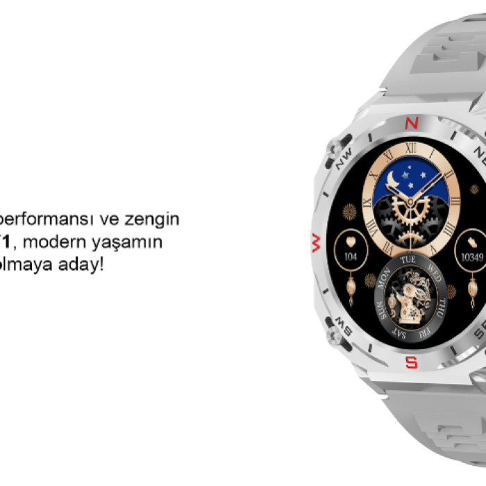 ixtech XeeFit-F1 Akıllı Saat Amoled Ekran Sesli Asistan Konuşma Özellikli