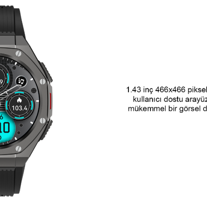 ixtech XeeFit-F2 Akıllı Saat Amoled Ekran Sesli Asistan Konuşma Özellikli