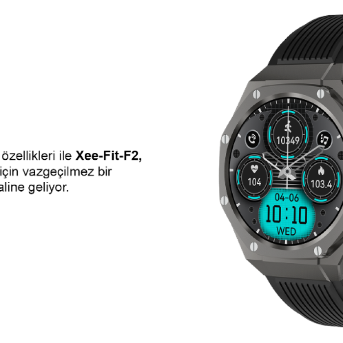 ixtech XeeFit-F2 Akıllı Saat Amoled Ekran Sesli Asistan Konuşma Özellikli