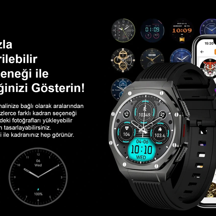 ixtech XeeFit-F2 Akıllı Saat Amoled Ekran Sesli Asistan Konuşma Özellikli