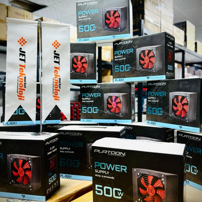 Platoon PL-9261 500W Gaming Pc Power Supply 12cm Geniş Fan Güç Kaynağı