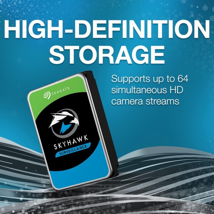 3TB 7/24 SEAGATE SKYHAWK 5900RPM 3.5 SATA 3 6Gbit/s 64MB Güvenlik Kamerası Diski ST3000VX010